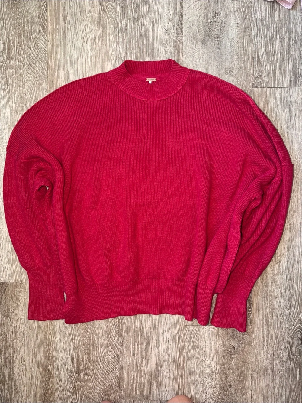 Free People Easy Street Tunic Sweater oversized mock neck xs boho pullover